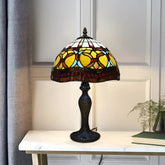 10 Inch Tiffany Style Handmade Stained Glass Table Lamp Multicolor
