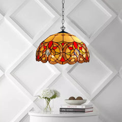 Tiffany Style Pendant Lamp 16 inch Handcrafted Shade