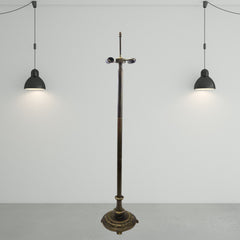 Tiffany Floor Lamp Base Traditional Metal Antique Brass