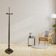 Tiffany Floor Lamp Base Traditional Metal Antique Brass