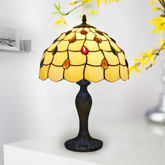 Tiffany Style Desks Lamp Stained Glass Handcrafted Art Bedside Lamp