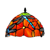 Red Tiffany Style Lamp Shade For 10 Inch Table Lamp, Ceiling Light & Pendent