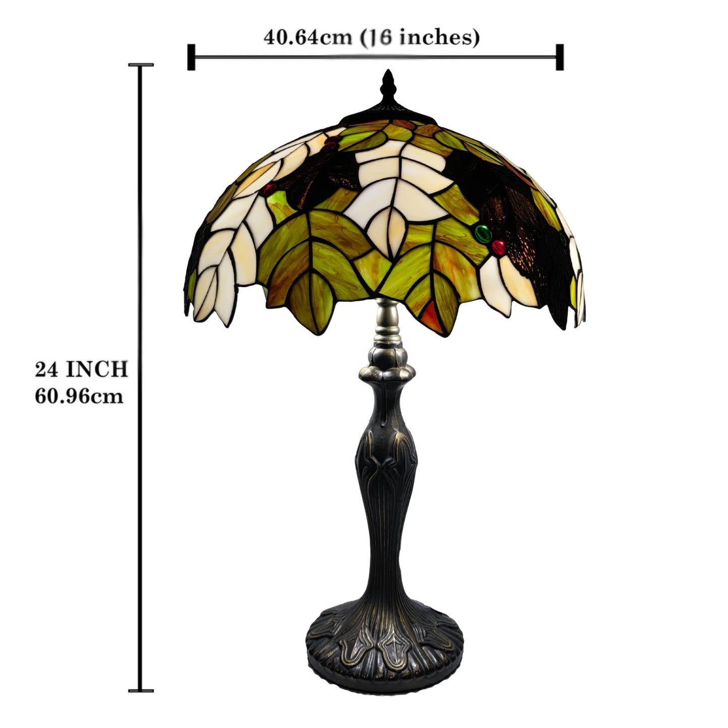 16 Inch Leave design Tiffany Style Table Lamp