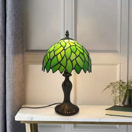 8 Inch Green Tiffany Style Table Lamp