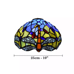10 Inch Multicolor Handmade Tiffany Style Stained Glass Lamp Shade for Table/Pendant/Ceiling