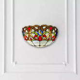 Multicolor Wall Lamp Tiffany Style Light Stained Glass Handcrafted Uplighter Lamp