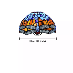 10 Inch Handmade Stained Glass Tiffany Style Lamp Shade for Table/Pendant/Ceiling