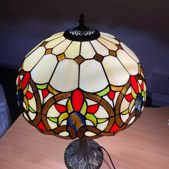 Tiffany Style 16 Inch Handmade Stained Glass Lamp Shade for Table/Pendant/Ceiling