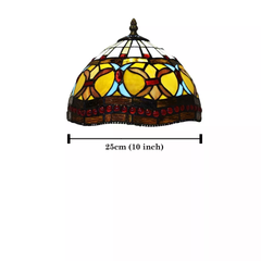 10 Inch Tiffany Style Handmade Stained Glass Lamp Shade for Table/Pendant/Ceiling