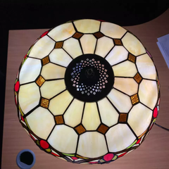Tiffany Style 16 Inch Handmade Stained Glass Lamp Shade for Table/Pendant/Ceiling