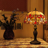 16 Inch Table Lamp Tiffany Style Stained Glass Multicolor