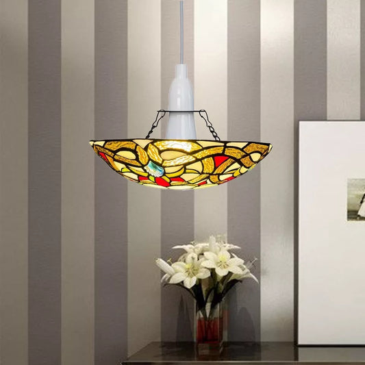 12 inch Shade Multicolor Tiffany Style Pendant Lamp Stained Glass