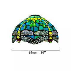 10 Inch Green Color Tiffany Style Lamp Shade For Table Lamp, Ceiling Light & Pendent