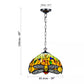 Dragonfly Tiffany Style Multicolor Pendant Lamp 10 inch Stained Glass Shade