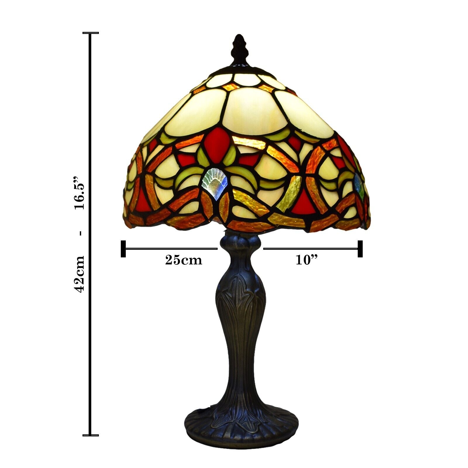 Tiffany Style Table Lamp Handcrafted Art Bedside Light Desk Lamps Stained Glass