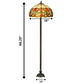 measurements of a 16 inch large multicolor stained glass tiffany floor lamp