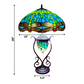 Measurements of a green stained glass handmade tiffany style 18 inch cluster table 