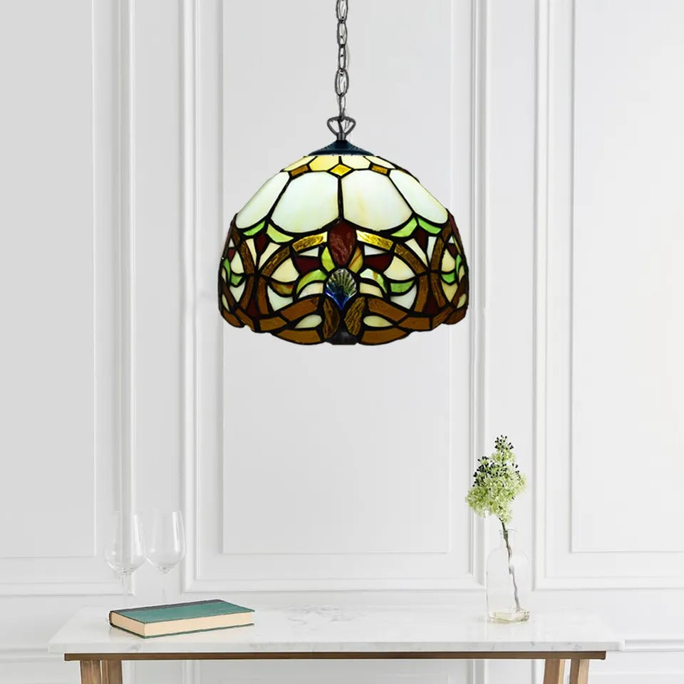 Handcrafted 10 inch Pendant Lamp Tiffany Style Stained Glass Shade