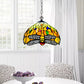 Dragonfly Tiffany Style Multicolor Pendant Lamp 10 inch Stained Glass Shade
