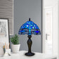 Blue Dragonfly Stained Glass Tiffany Style Table Lamp