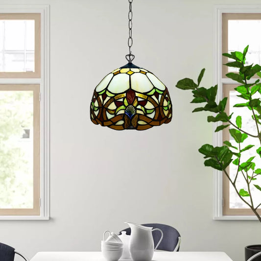 Handcrafted 10 inch Pendant Lamp Tiffany Style Stained Glass Shade