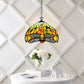 Dragonfly Tiffany Style Multicolor Pendant Lamp 10 inch Stained Glass Shade