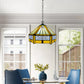 Yellow Hexagon Tiffany Style Stained Glass Shade 10 Inch Pendent Lamp Antique Style