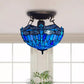 Ceiling Light Blue Dragonfly Tiffany Style 16-inch Stained Glass Shade UK