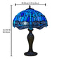 16 Inch Blue & Black Tiffany Style Handcrafted Table Lamp