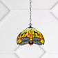 Dragonfly Tiffany Style Multicolor Pendant Lamp 10 inch Stained Glass Shade