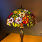 16 Inch Flower Design Tiffany Style Table Lamp Handcrafted Stained Glass Shade