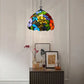 Tiffany 10 inch Flowered Style Pendant Lamp Multicolored Stained Glass Shade