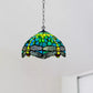Green Dragonfly 10 inch Pendant Lamp Tiffany Style Stained Glass Shade