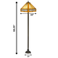 Yellow Hexagonal Tiffany Style Floor Lamp