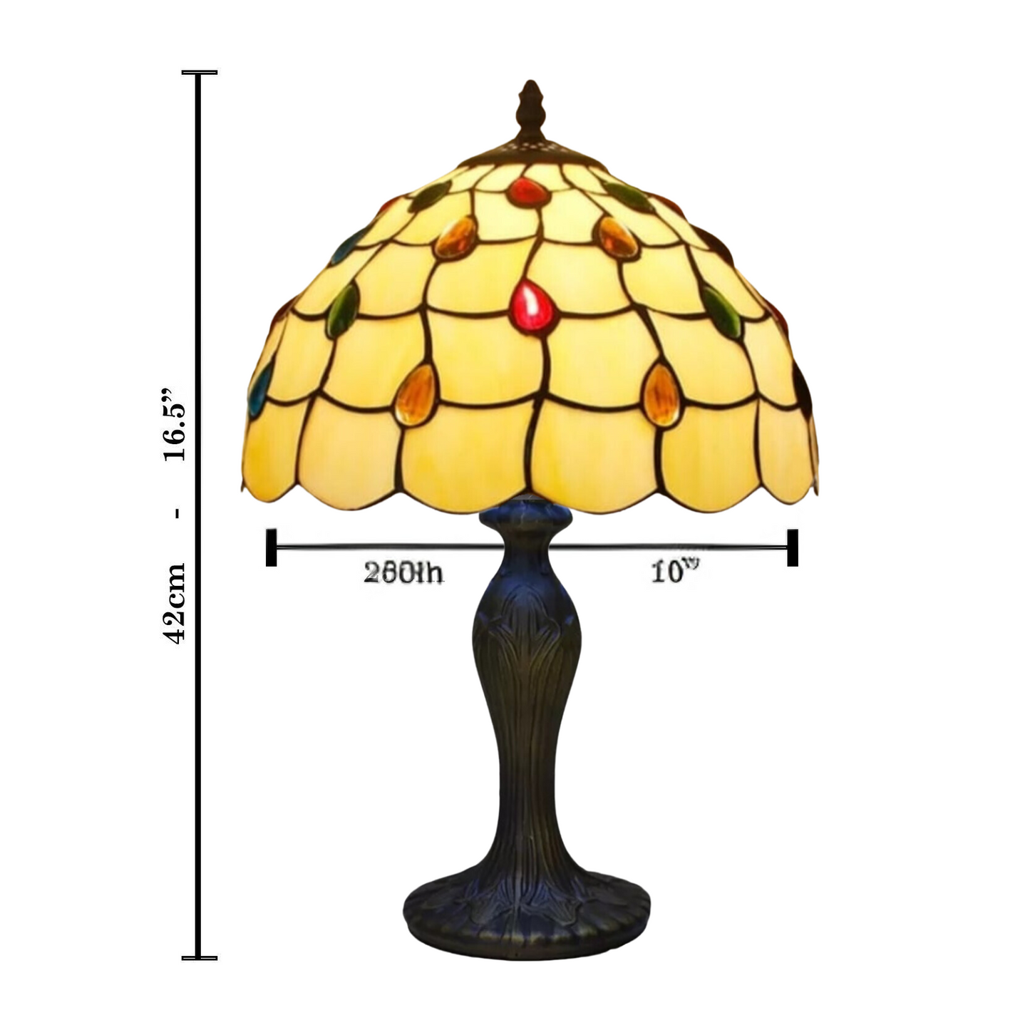 Tiffany Style Desks Lamp Stained Glass Handcrafted Art Bedside Lamp
