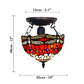 10 Inch Tiffany Ceiling Light Multicolor Stained Glass Desk Lamp