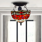 10 Inch Tiffany Ceiling Light Multicolor Stained Glass Desk Lamp