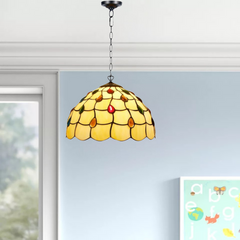Beautiful 10 Inch Pendent Lamp Tiffany Style Stained Glass Handmade Shade