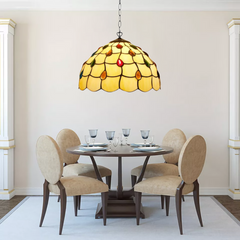 Beautiful 10 Inch Pendent Lamp Tiffany Style Stained Glass Handmade Shade