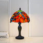Red Color 10 Inch Dragonfly Design Tiffany Style Table Lamp