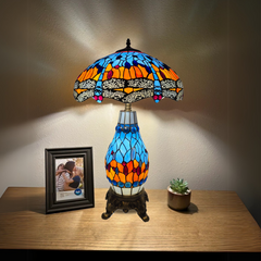 Tiffany Style Cluster Table Lamp For Home Decor Bedroom Glass Lamp