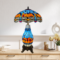Tiffany Style Cluster Table Lamp For Home Decor Bedroom Glass Lamp