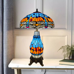 Tiffany Style Cluster Table Lamp For Home Decor Bedroom Glass Lamp