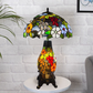 Flower Design Tiffany Style Cluster Table Lamp