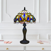 Handmade Stained Glass Tiffany Style Lamp 10 Inch