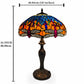 16 Inch Multicolor Dragonfly Design Tiffany Style Table Lamp