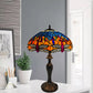 16 Inch Multicolor Dragonfly Design Tiffany Style Table Lamp