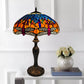 16 Inch Multicolor Dragonfly Design Tiffany Style Table Lamp