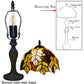 10 Inch Tiffany Style Leave design Stained Glass Table Lamp