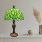 Green Tiffany Style Stained Glass 10 Inch Table Lamp